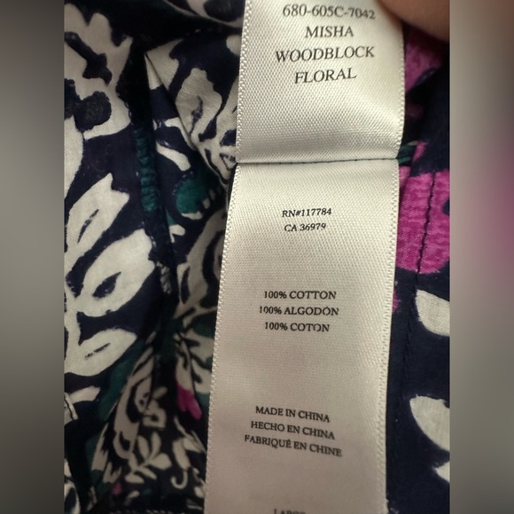 Rails Misha Top Size Large In Woodblock Floral Feminine Cotton NWT - Picture 8 of 9